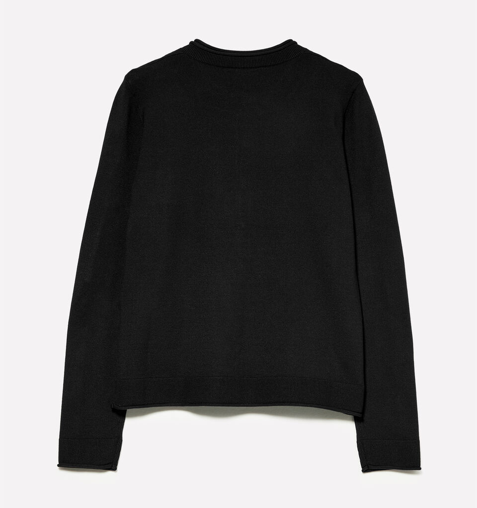 Cardigan noir coupe régulière - cardigans pour femme - Noir | Sisley image number 2